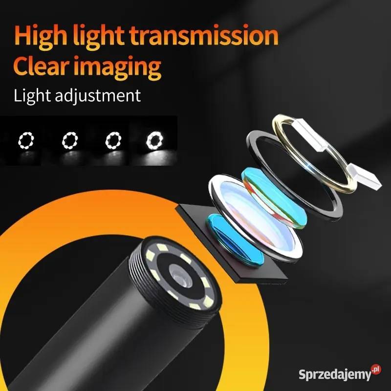 Endoskop z 3 kamerami 2 metry 8mm z wodoodporną Wrocław