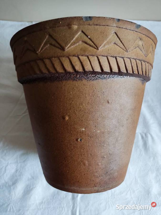 Donica doniczka duża ceramiczna gliniana fi 25 Głuchołazy