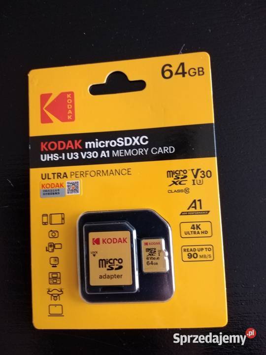 Karty pamięci MICROSDXC 32GB i 64GB firmy KODAK