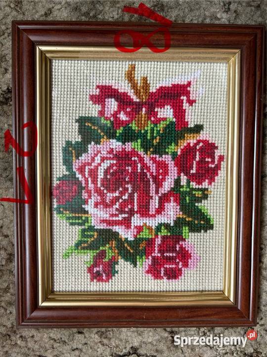 Obrazy ręcznie wyszywane natura religia podkarpackie sprzedam