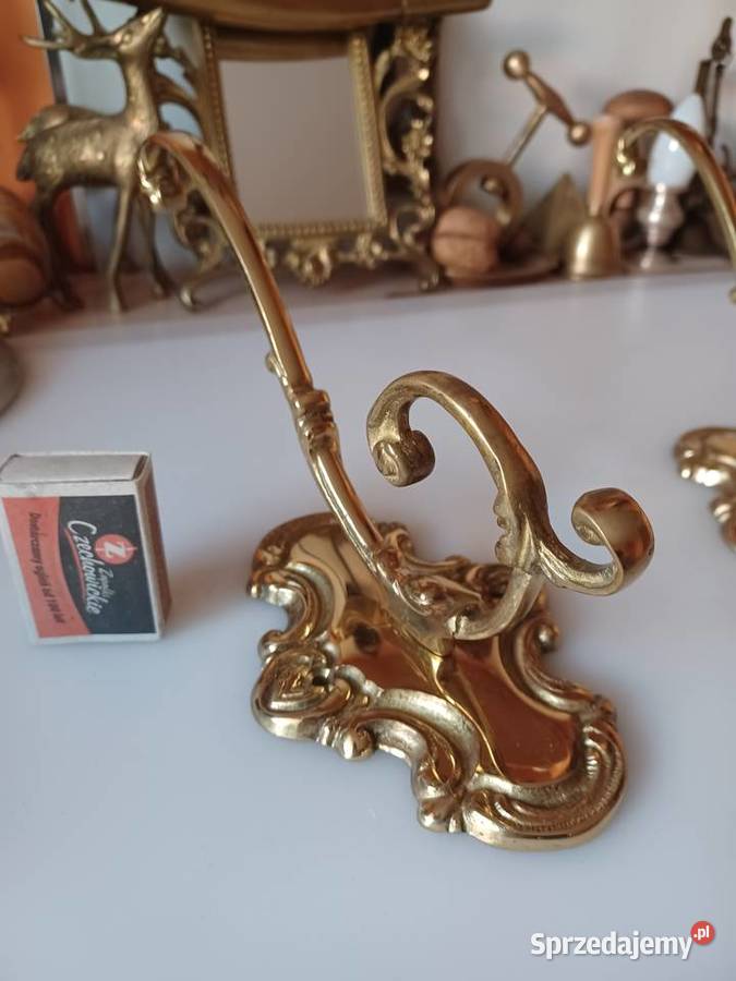 Duży stylowy mosiężny wieszak Poznań