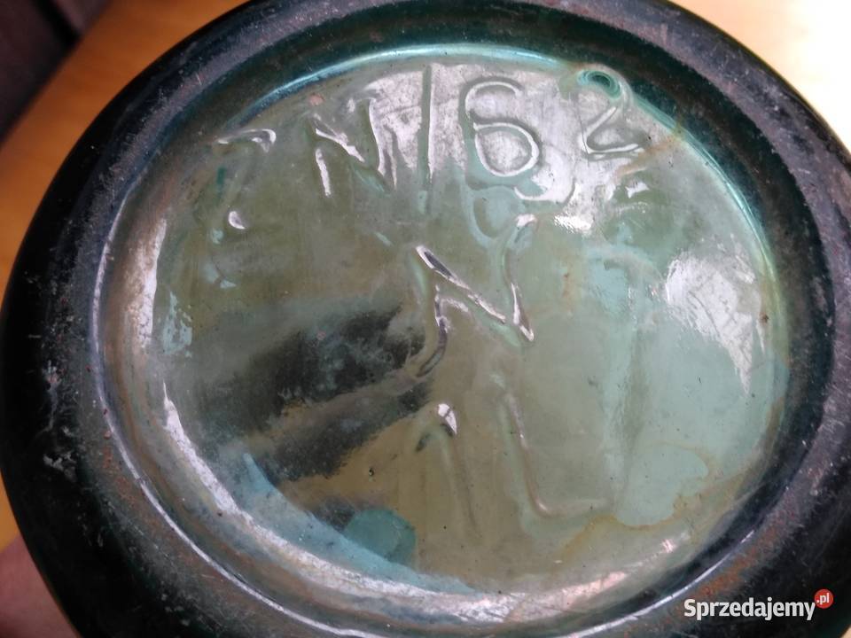 Stary szklany syfon zabytek PRL GZPT Gliwice