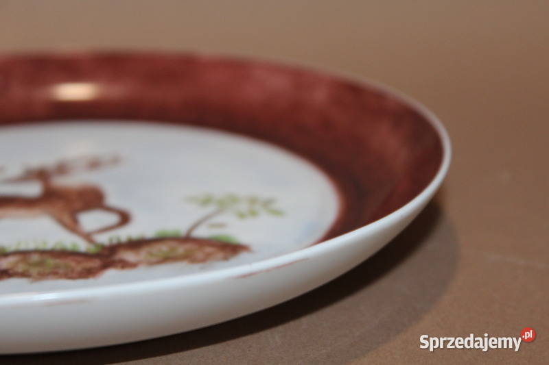 Porcelanowy talerz ręcznie malowany Frstenberg Porcelana i szkło Antyki, Sztuka, Kolekcje Szczecin