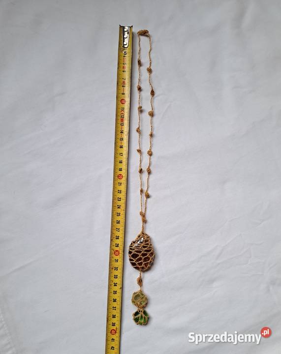 Naszyjnik handmade z trzema kamieniami Brzesko