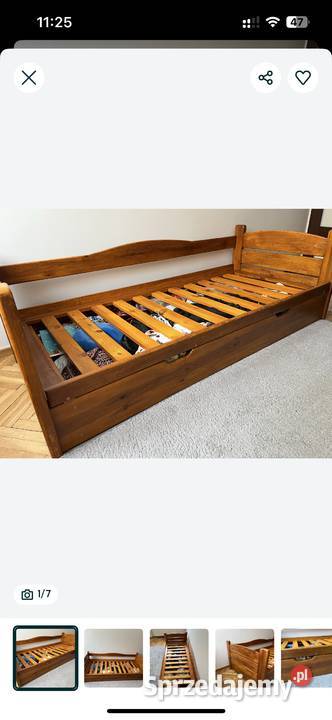 Łóżko drewniane 80x180 Działoszyce sprzedam