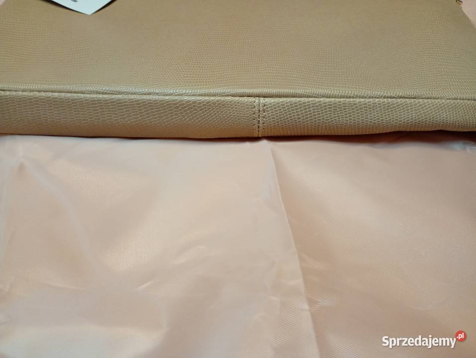 MOHITO Beżowa teczka Biznesowa torba na laptopa brązowy/beżowy Torby i torebki Kraków sprzedam