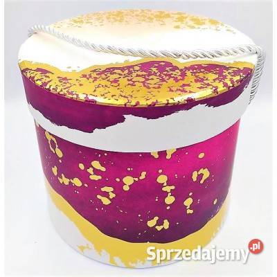 WYPRZEDAŻ Pudełko kartonowe złotoróżowe FLOWER Poznań
