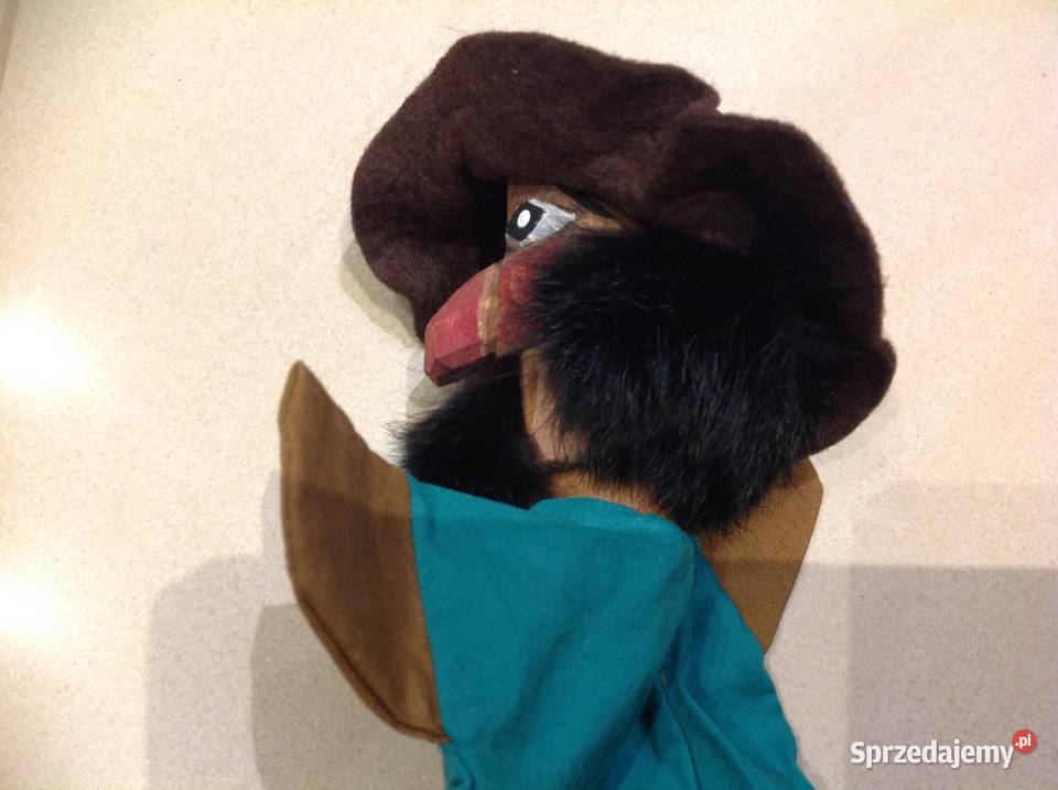 Drewniana Pacynka Kukiełka Vintage Rękodzieło