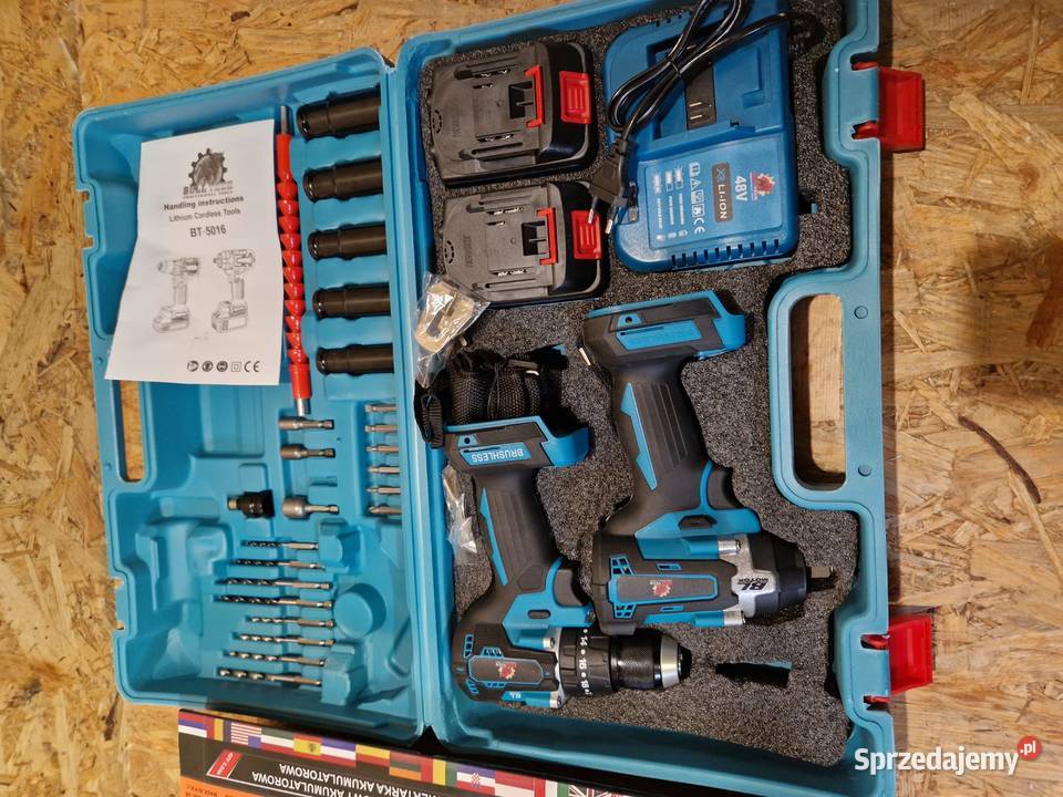 Zestaw narzędzi aku WKRĘTARKA KLUCZ UDAROWY Zestawy narzędzi Głogowa sprzedam