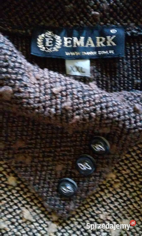 Tunika boucle z długim rękawem miodowobrązowa Rozmiar 44(XXL)