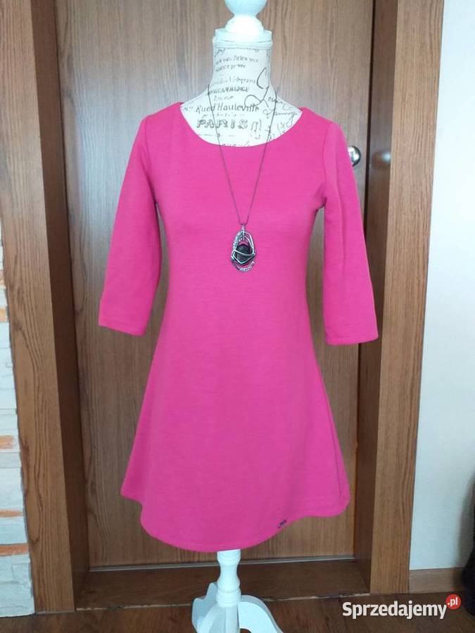 Tunika sukienka różowa Impossible r S Bez wzoru Katowice