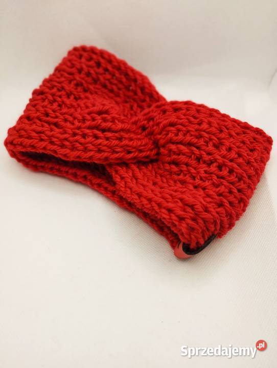 Mitenki komplet z opaską 110 wełna 100 Dodatki warmińsko-mazurskie