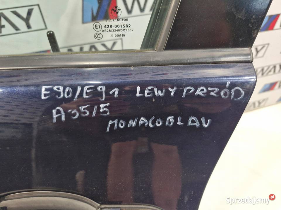 BMW E90 E91 DRZWI LEWE LEWY PRZÓD KOMPLETNE A355 sprzedam