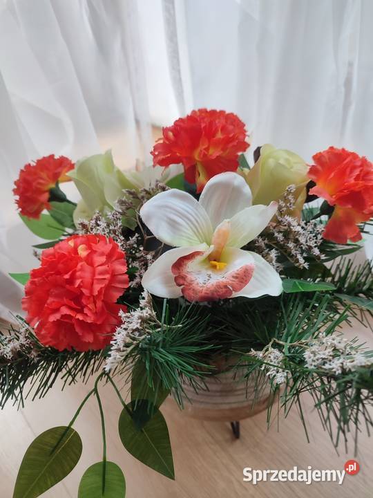 Kompozycja kwiatowa na grób wiązanka na cmentarz Sosnowiec sprzedam