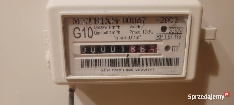 Gazomierz Licznik Gazowy Podlicznik G10 miechowy Poznań