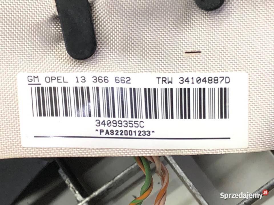 KOKPIT PODUSZKI PASY KOMPLET OPEL CORSA D