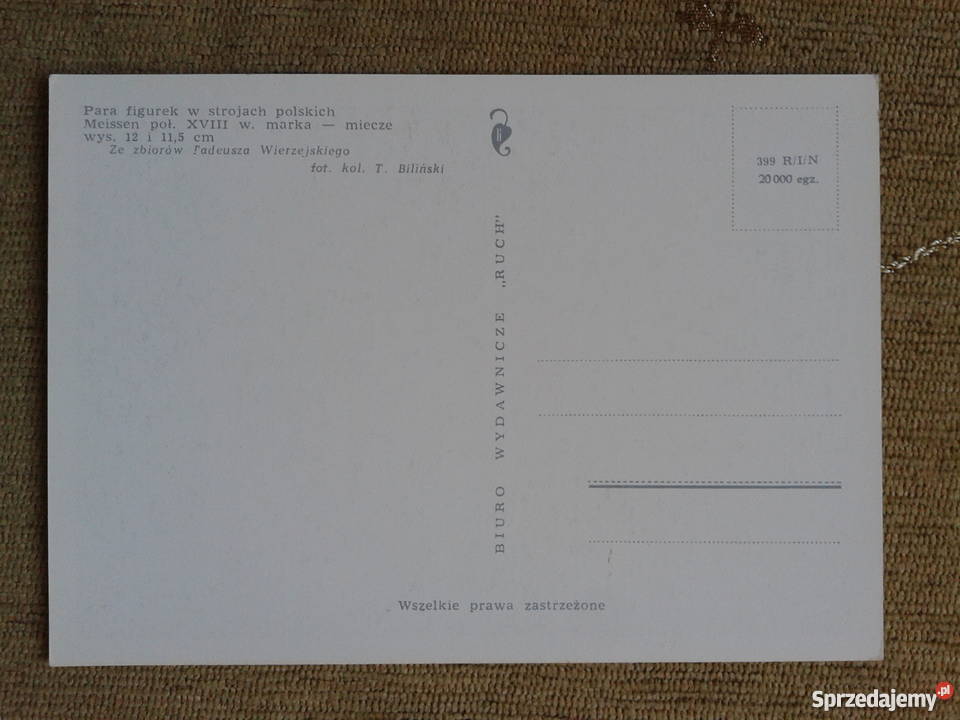 PARA FIGUREK W STROJACH POLSKICH MEISSEN POŁ Piszczac