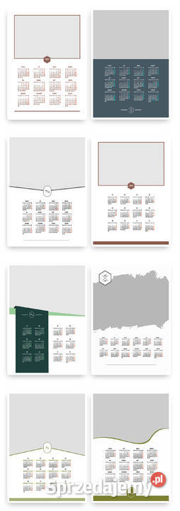 Foto Kalendarze A3 szablony kalendarium 2024 Kraków sprzedam