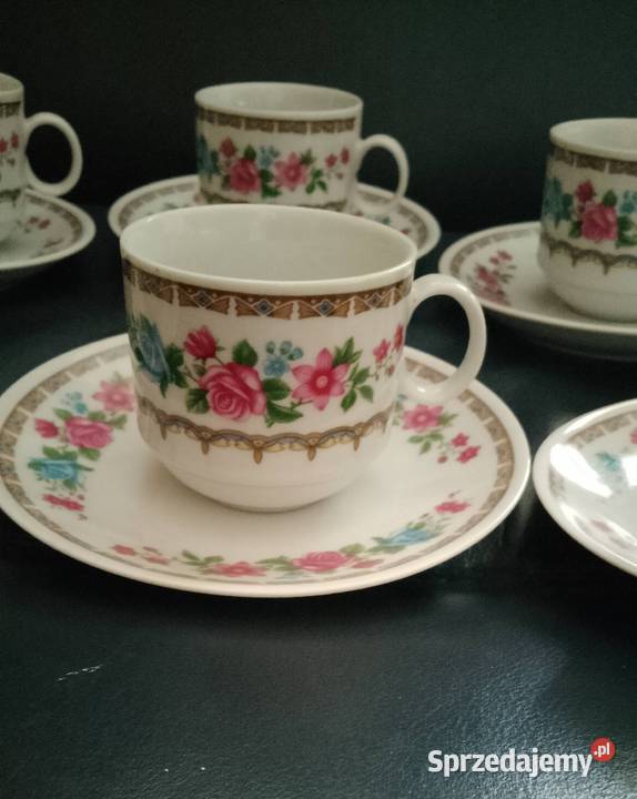 Chińskie porcelanowe filiżanki i spodki Porcelana i szkło Nakło nad Notecią