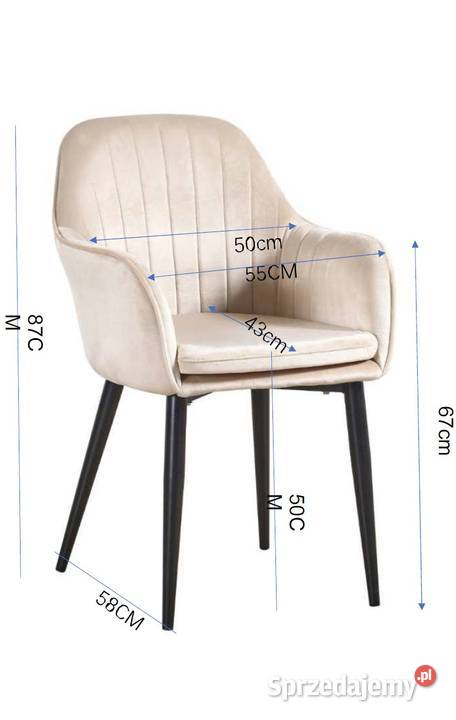 Miodowe Krzesło Alva Wysyłka 24H Dostawa 0 58cm Tarchały Małe sprzedam
