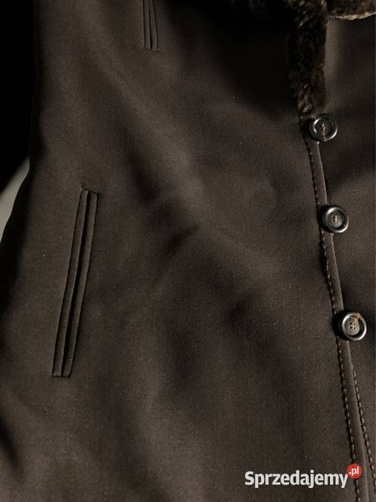 Płaszcz zimowy damski zamszowy TISSU France Kołobrzeg