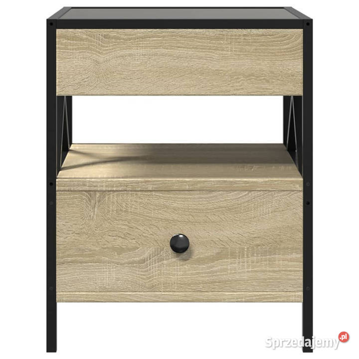 Stolik nocny z LED Infinity dąb sonoma 40x40x51 Warszawa