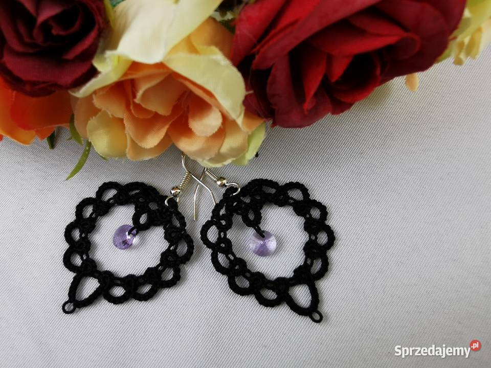 Kolczyki frywolitkowe Kolczyki małopolskie Wiśniowa