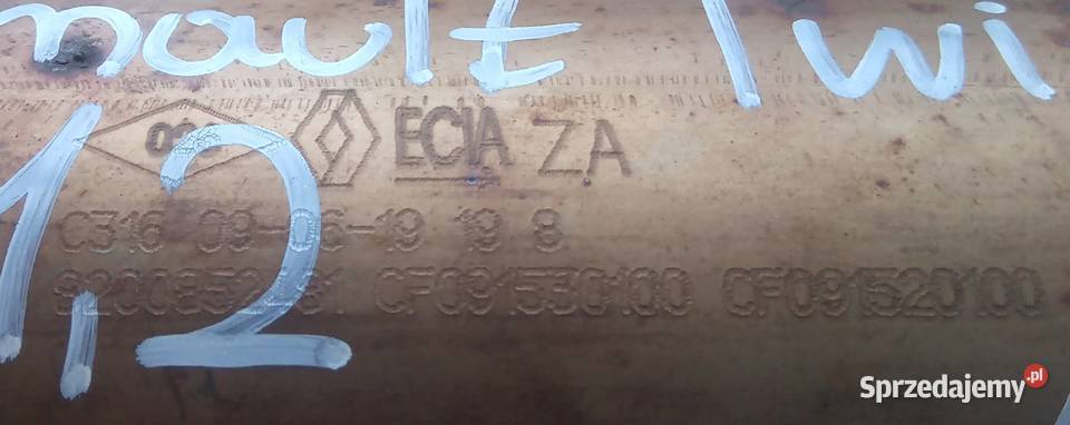 KATALIZATOR RENAULT TWINGO II 12 osobowe Układ wydechowy Mielęcin