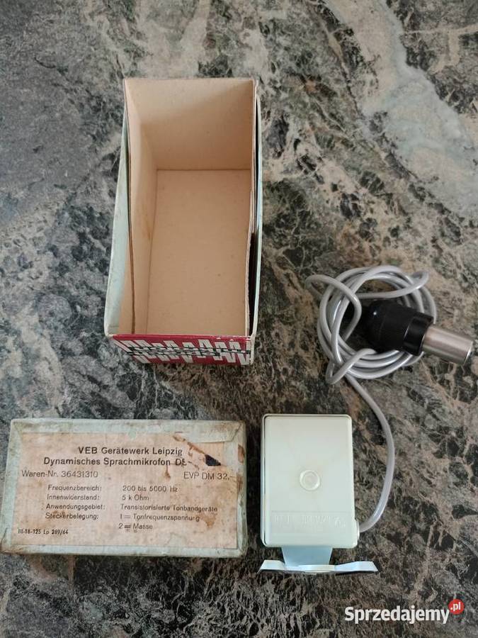 Zabytkowe Mikrofony 3 sztuki RFT Uniwersum Drawski Młyn