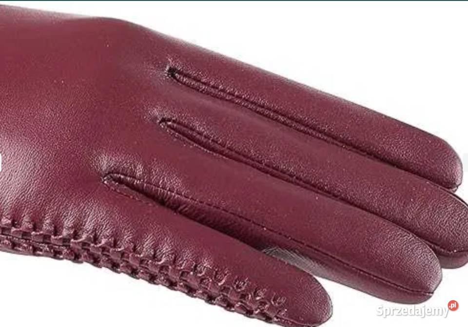 Nowe Włoskie rękawiczki z prawdziwej skóry Uniseks śląskie Poraj