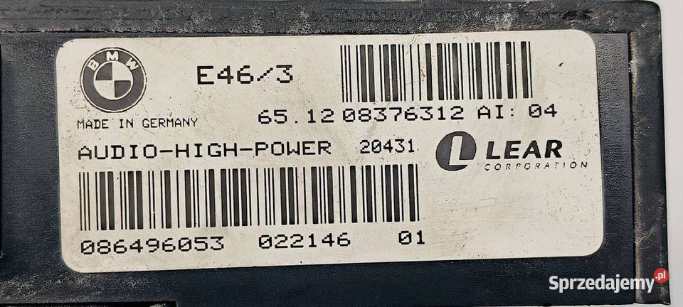 MODUŁ BMW E 46 LIFT 08376312 Motoryzacja Lipno