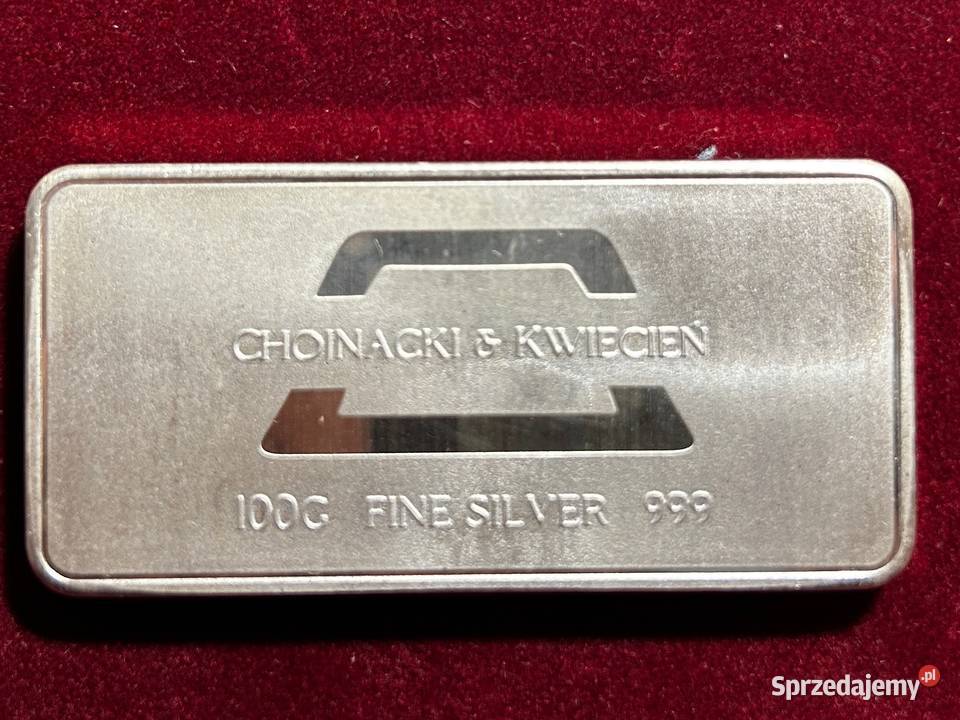 Sztabka srebra 100 g Ag999 Chojnacki Kwiecień