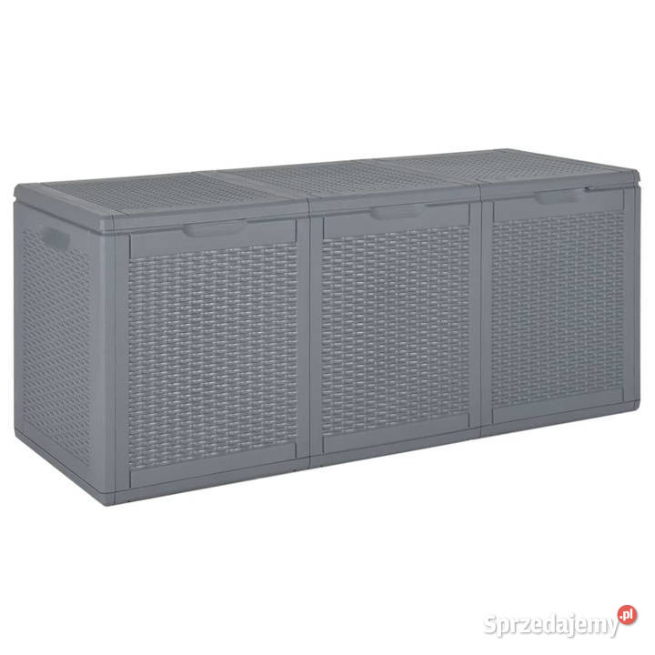 Skrzynia ogrodowa szara rattan PP 270 L WM364061 Warszawa