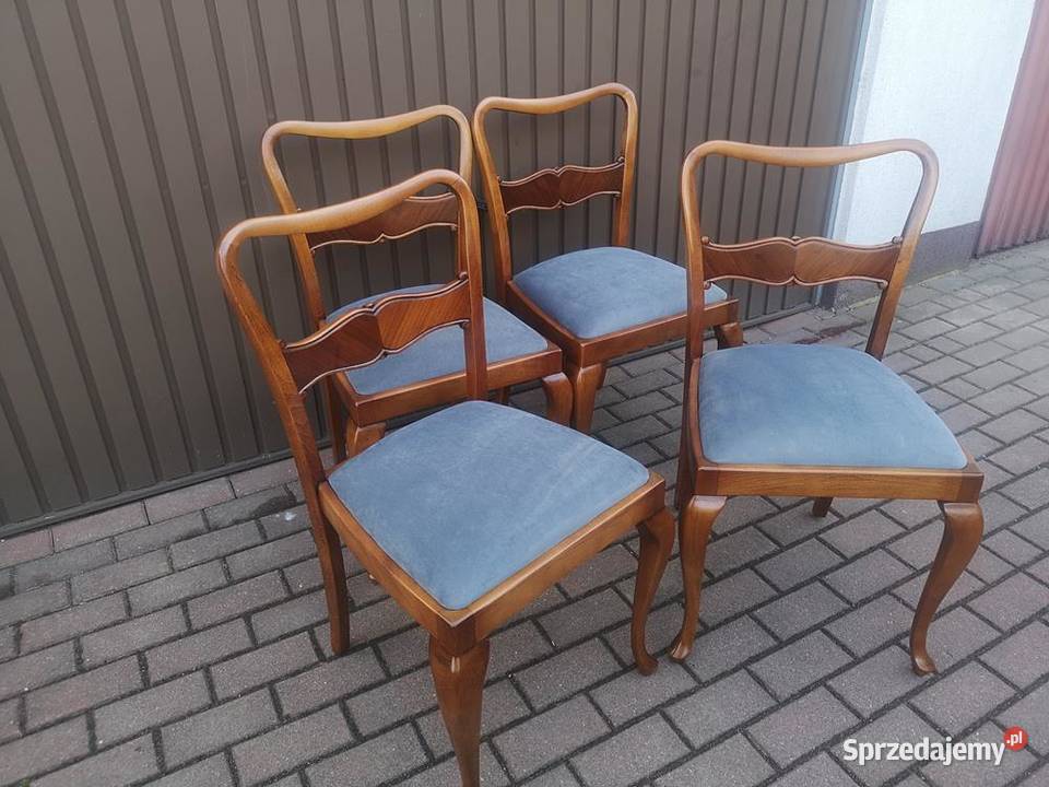 Krzesła 4 Sztuki ARTDECO Stare Antyk Komplet Swarzędz