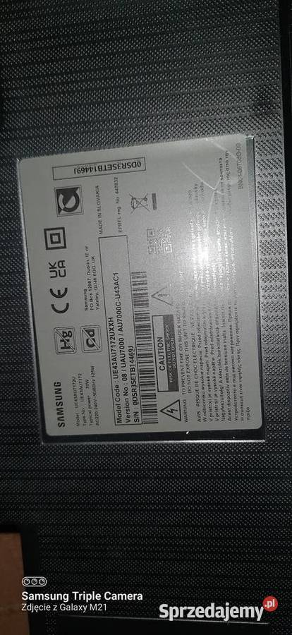 Samsung ue43AU7172K ZBITA MATRYCA śląskie Sosnowiec
