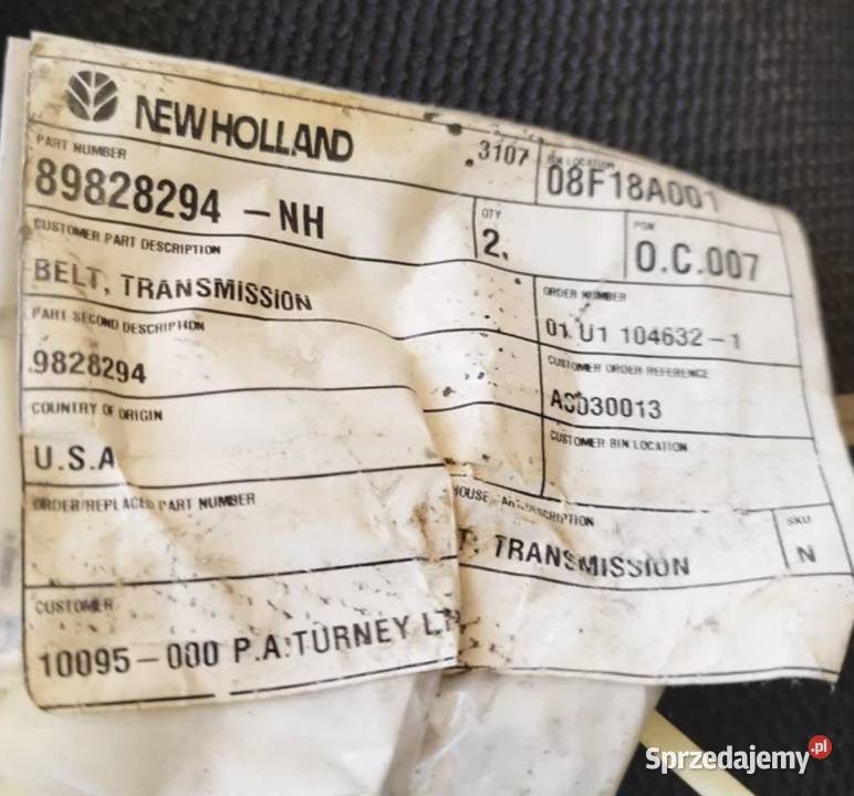 Pas prasy Holland BR oryginalny 89828294 łódzkie Łowicz