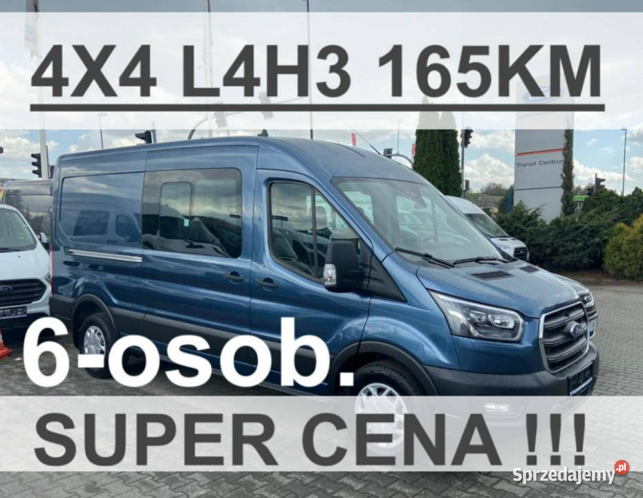 Ford Transit 4x4 165 L4H3 6osob Super Niska elektryczne lusterka Szczecinek