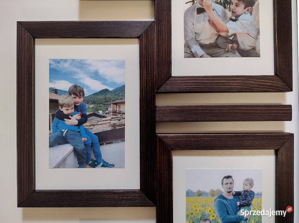Drewniana Multirama Ramka na 10 zdjęć 15X21 Katowice