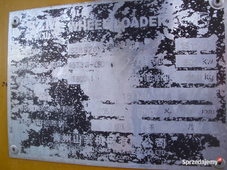 Ładowarka SZM 920 45T Koparko ładowarki Rzeszów