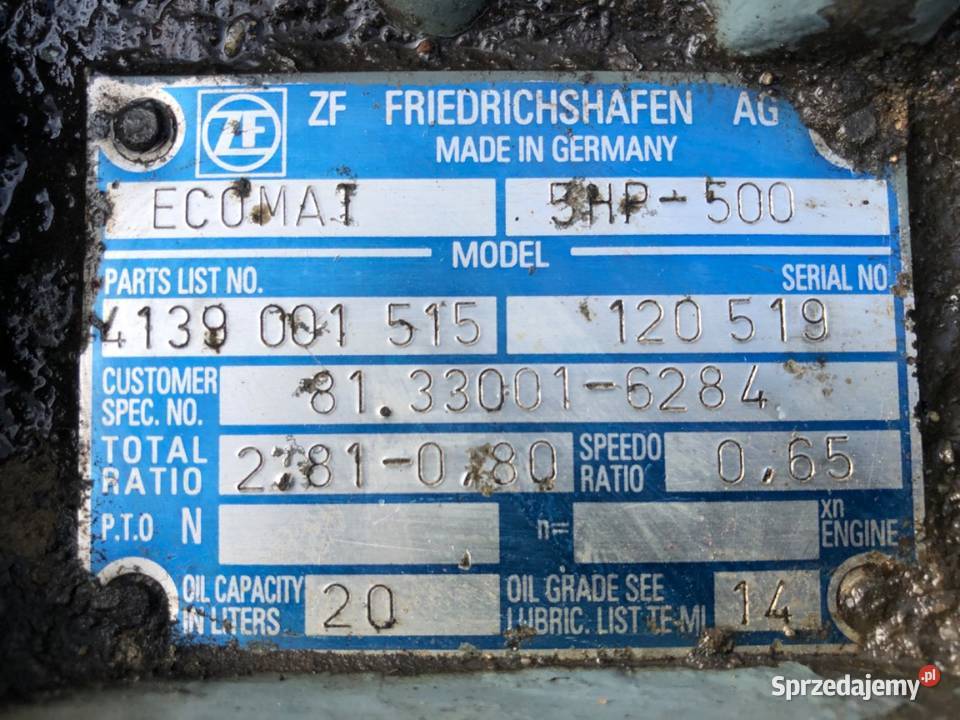 SKRZYNIA BIEGÓW MAN 469 5HP500 69 220 9900