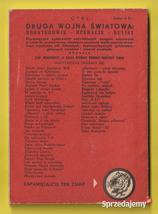 ŻÓŁTY TYGRYS OGNIE WISŁĄ 1960 Łódź