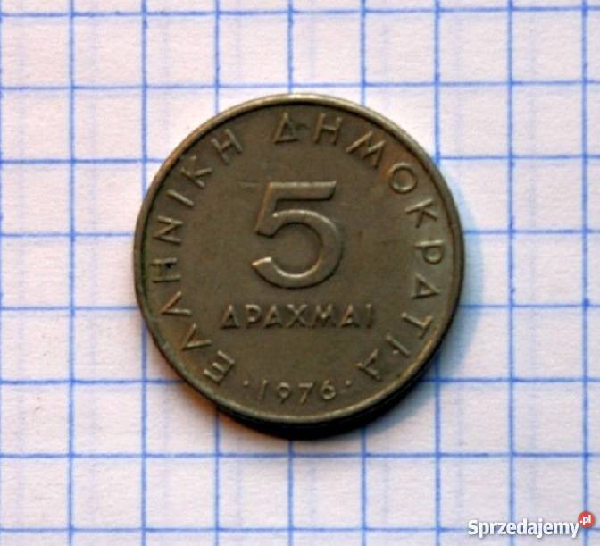 5 DRACHM 1976 GRECJA Piszczac