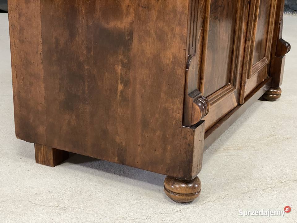 Szafka eklektyczna z nadstawką orzech ok 1900 r Budno
