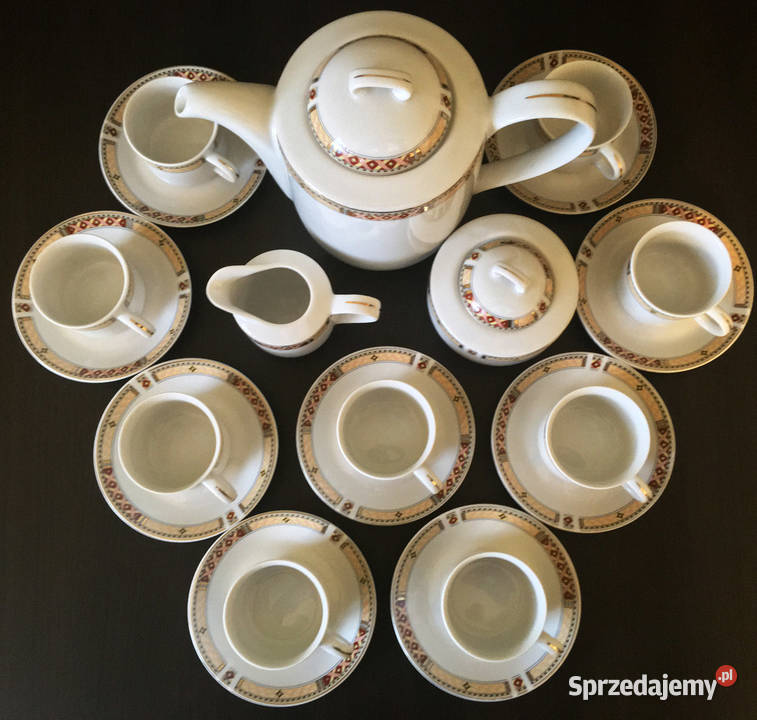 Piękny serwis kawowy Bavaria biały Łódź