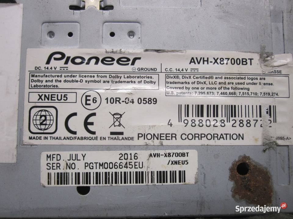 FORD VW PEUGEOT FIAT radio PIONEER 2DIN Kielce