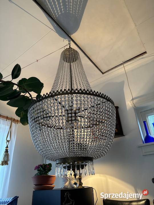 Ogromny kryształowy żyrandol tulipan 16080 Lampy wiszące Bystrzyca Kłodzka