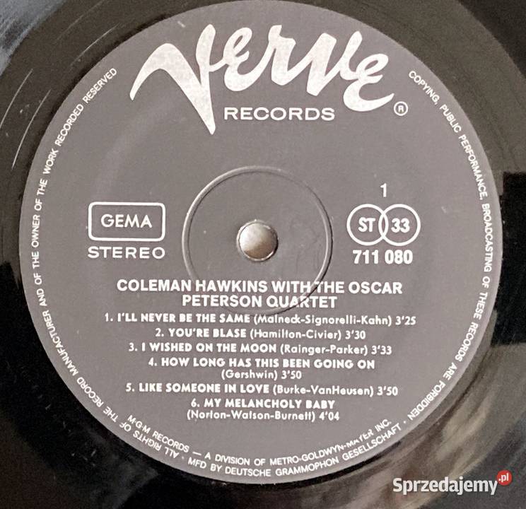 Coleman Hawkins with The Oscar Peterson Quartet jazz Szczecin