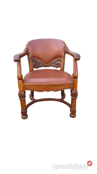 FOTEL DO BIURKA Z PATYNĄ LATA 19001920 DĄB Szczecin sprzedam
