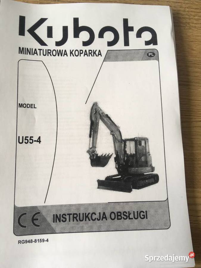 dtr instrukcja obsługi koparka kubota u554 i
