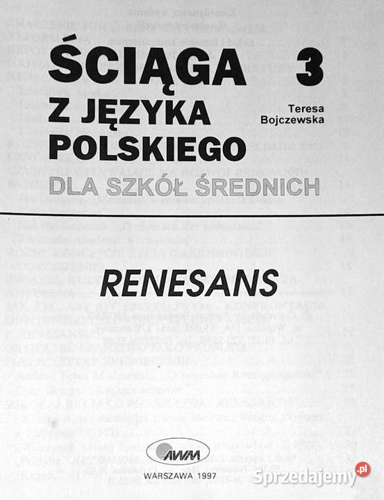 Ściąga z języka polskiego szkół średnich Chełm sprzedam